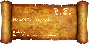Novák Bajnok névjegykártya